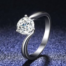 リング レディース モアサナイト ホワイト シルバー925 シルバー 7号 9号 11号 14号 16号 18号 フリーサイズ 1ct km027