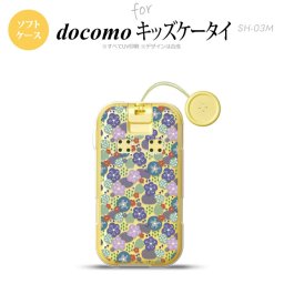 SH-03M キッズケータイSH-03M スマホケース ソフトケース 花柄 春 紫 メンズ レディース nk-sh03m-tp1706