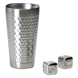 冬の贈り物お歳暮 二重タンブラー350ml&キューブ2P フローズンキューブ タンブラー:直径7.5×13.7cm、キューブ:2.5×2.5×2.5cm 0.3kg ステンレス