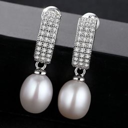 ピアス 両耳用 キュービックジルコニア 淡水パール シルバー925 ホワイト ピンク パープル シルバー スタッド 中粒 揺れる ゆれる 上品 大人 パヴェ pe0011