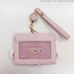 サンリオ シュガーバニーズ リール付き パスケース 定期入れ カードケース しろうさ 白うさぎ キャラクター グッズ MK1A-10SI 合皮 レザー調 レディース 通学 通勤 ICカード ギフト プレゼント 贈り物 誕生日 入学祝