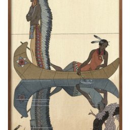 ジョルジュ バルビエ ミズーリ川で A3 サイズ ポスター アート おしゃれ 絵画 インテリア 北欧 イラスト マット紙 艶消し アートパネル 額 フレーム デザイン 壁掛け ギフト 新築祝い ディスプレイ 引越し祝い　新生活　空間デザイン 