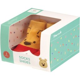 【ギフト対応無料】くまのプーさん ソックスシューズ S (11.9cm) ギフトボックス入り スケーター 出産祝い 赤ちゃん お誕生日 0歳 1歳 ファーストシューズ ベビー靴下 ※送料無料(北海道・沖縄は除く)
