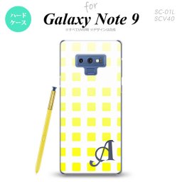 Galaxy Note 9 ギャラクシー ノート9 SC-01L SCV40 スマホケース カバー ハードケース スクエア 黄 イニシャル 対応 nk-note9-1364i[スマホ,スマホケース,スマホカバー,ケース,カバー,ジャケット]
