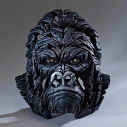Edge Bust Gorilla 幅33x奥行33x35.5(cm) ゴリラ 胸像ゴリラ | エッジ 彫刻 置物 オブジェ フィギュア 動物 大きい リアル アート マット･バックリー 正規輸入品