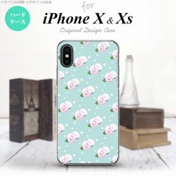 【iPhoneX】【スマホケース/スマホカバー】【アイフォンX】iPhoneX スマホケース カバー アイフォンX 花柄・バラ（H） 水色 nk-ipx-261【メール便送料無料】