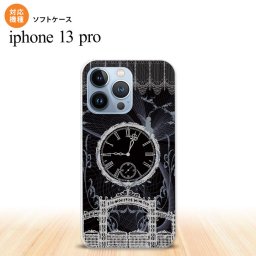 iPhone13 Pro iPhone13Pro ケース ソフトケース 時計 妖精 黒 白 iPhone13Pro専用 nk-i13p-tp1258