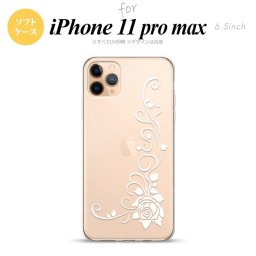 iPhone11ProMax iPhone11pro max スマホケース ソフトケース バラ B クリア 白 メンズ レディース nk-i11pm-tp1070