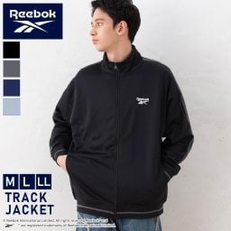 Reebok リーボック ジャージ 上 トラックジャケット メンズ レディース ジップアップ ブランド ワンポイントロゴ ライン スポーツウェア カジュアル おしゃれ 古着風 春 秋 冬 学生 部活 ライトアウター 上着 黒 2025ss outfit
