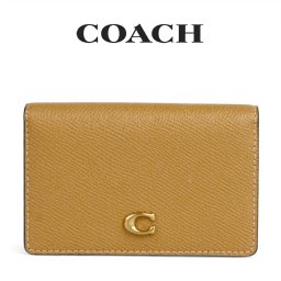 送料無料 コーチ COACH アウトレット レディース 敬老の日 小物 カードケース 名刺入れ CH800 B4/TF(ブラス×トフィー) ライト ブラウン ( 名刺入れ レザー小物 誕生日 プレゼント 女性 シンプル)