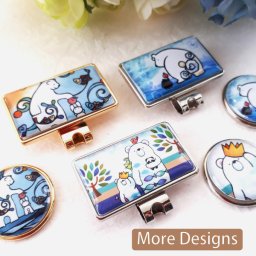 ゴルフマーカー マグネット ゴルフマーカー クリップ付き おしゃれ かわいい シロクマ デザイン台座付 ゴルフマーカー ケース 付き ギフト プレゼント 贈答 【送料無料】
