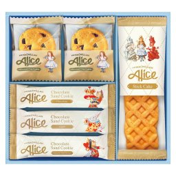 実りの秋の贈り物 マクミランアリス ガトーセレクション チョコチップクッキー×2、チョコサンドクッキー（アップル･あまおう･チョコ）･スティックケーキ（プレーン）×各1