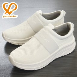 軽くて履きやすい ナース シューズ サンダル スニーカー レディース 仕事 看護 疲れにくい オフィス pure walker 職場 事務 室内履き 中履き 上履き 軽量 白 ホワイト pw0602