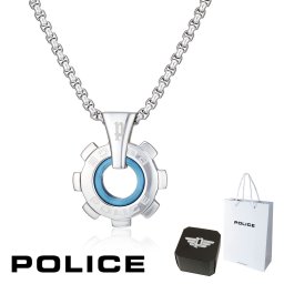正規品 送料無料 ポリス POLICE ペンダント ネックレス REACTOR リアクター 26135PSN 26135PSN01 ステンレス 316L サージカルステンレス シルバー ブルー メンズ レディース ユニセックス 芸能人 着用 モデル カタログ 掲載 モデル 男性 女性 ギフト プレゼント おすすめ 誕生日 クリスマス バレンタイン お祝い