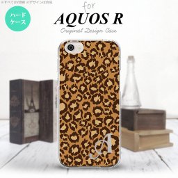 【SH03J】【スマホケース/スマホカバー】【アクオス R】SH03J スマホケース AQUOS R ケース アクオス R イニシャル ヒョウ柄 茶A nk-sh03j-898ini【メール便送料無料】