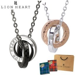 【クリーナープレゼント】 ライオンハート   ペアペンダント（２本セット）ネックレス LION HEART メンズ レディース ユニセックス ステンレス製 シルバー  アクセサリー 04N135SM 04N135SL 国内正規品 ホワイトデー バレンタインデー クリスマス 結婚記念日 入学 卒業 入社祝い プレゼント ギフト 贈り物 カップル 恋人 夫婦 母の日 父の日
