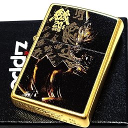 ZIPPO ライター 牙狼 20周年記念 ジッポ GARO ゴールド 両面加工 エッチング彫刻 バレル仕上げ かっこいい テレビドラマ キャラクター アニメ メンズ ギフト プレゼント