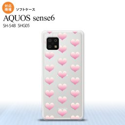SH-54B SHG05 AQUOS sense6 スマホケース ソフトケース ハート A ピンク メンズ レディース nk-sens6-tp018
