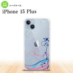 iPhone15 plus iPhone15 plus スマホケース 背面ケース ハードケース 草 ボタニカル 青 ピンク 2023年 9月発売 nk-i15pl-1622
