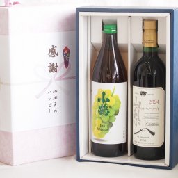 感謝の贈り物ボックス マスカットの香り芋焼酎と国産ワインセット(山梨 マスカットベーリーA 赤ワイン 重口(山梨県)750ml小鶴芋焼酎ザマスカット25度(山梨県)500ml