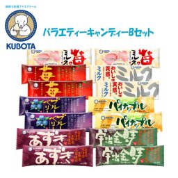 久保田 バラエティーキャンデー Bセット 14本セット 久保田食品 アイス ギフト セット あいす あずき 宇治金時 ブルーベリー パイナップル 苺 ミルク 苺とミルク