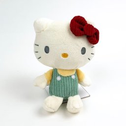 サンリオ ハローキティ 70年代 コーデュロイビーンドール ぬいぐるみ インテリア グリーン
