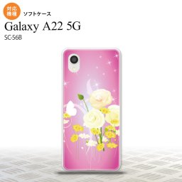 SC-56B Galaxy A22 スマホケース ソフトケース 花柄 ミックス D ピンク メンズ レディース nk-a22-tp285