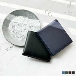 mieno 牛革 二つ折り財布 レディース 財布 本革 折り財布 レザー 革 レザー小物 小物 贈り物 プレゼント  【名入れ 可能】 (07000391r) クリスマス 母の日 女性 春財布 定年退職 バレンタイン 成人祝い