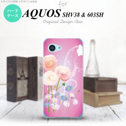 【SHV38】【スマホケース/スマホカバー】【アクオス セリエ ミニ】SHV38 スマホケース AQUOS SERIE mini SHV38 カバー アクオス セリエ ミニ 花柄・ミックス（C） ピンク nk-shv38-282【メール便送料無料】