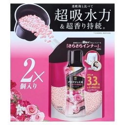 レノア アロマジェルブラック 詰め替え用 2個 衣料用香りづけ剤 アンティークローズ＆フローラルの香り 1410ml×2個　詰め替え用　ドラム式 縦型もOK アロマビーズ  [P＆G]  商品のパッケージデザインに変更あり