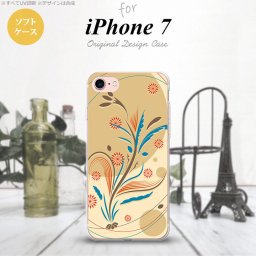 【iPhone7】【スマホケース/スマホカバー】【アイフォン７】iPhone7 スマホケース カバー アイフォン７ ソフトケース 和柄 ベージュ nk-iphone7-tp1228【メール便送料無料】