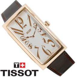 TISSOT ティソ HERITAGE BANANA ヘリテージ バナナ 腕時計 T117.509.36.032.00 メンズ レザー シルバー ブラウン 海外正規品 無料ラッピング可
