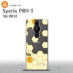 Xperia PRO I Xperia PRO-I スマホケース 背面ケースソフトケース ハニー クリア 薄黄 背面カバー android nk-xproi-tp1689