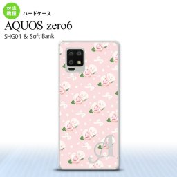 SHG04 SHG04 ZERO6 AQUOS zero6 スマホケース ハードケース 花柄 バラ リボン ピンク +アルファベット メンズ レディース nk-zero6-256i