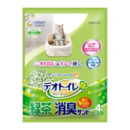 ユニ チャーム デオトイレ 飛び散らない緑茶成分入り消臭サンド 4L 猫用品 ねこグッズ ペットグッズ ペット用品 猫砂