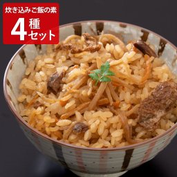 炊き込みご飯の素4種セット 炊き込みご飯 料理の素 簡単調理 炊き込みご飯の素 調味料 かしわ飯 タケノコごはん 詰め合わせ