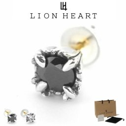 ライオンハート ピアス メンズ コマンダーストーン スタッズ ピアス SV925 K18 ポスト LH-01EA0181 LION HEART メンズピアス 片耳用 1点売り クリスマス 誕生日 プレゼント ギフト 彼氏 ブランド 人気 ランキング