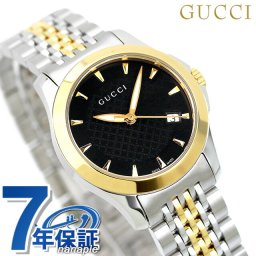 グッチ Gタイムレス クオーツ 腕時計 ブランド レディース GUCCI YA1265027 アナログ ブラック ゴールド 黒 スイス製