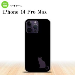 iPhone14 ProMax iPhone14 Pro Max スマホケース 背面ケース ハードケース 猫 影 黒 クリア 2022年 9月発売 nk-i14pm-430