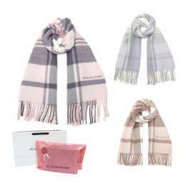 国内正規品 公式ラッピング ジルバイジルスチュアート JILLbyJILLSTUART エンブロイダリーロゴチェックストール 1255298020 プレゼント おしゃれ 学生 社会人 祝 贈り物 ストール マフラー 娘 彼女