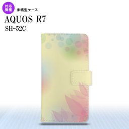 SH-52C AQUOS R7 手帳型スマホケース カバー ぼかし 花柄 黄  nk-004s-r7-dr1592