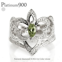 ペリドット 8月誕生石 ダイヤモンド 0.3ct リング プラチナ プラチナ900 pt900 アラベスク アンティーク 幅広 誕生石 指輪 レディース ジュエリー アクセサリー プレゼント ギフト 人気 おすすめ 送料無料