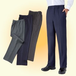 紳士 杢調 裏起毛 ストレートパンツ 3色組 同サイズ 股下60・64・68cm メンズ パンツ ストレッチ ウエストゴム 丈お直し不要 日本製　送料無料