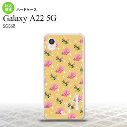 SC-56B Galaxy A22 スマホケース ハードケース 花柄 バラ ドット オレンジ +アルファベット メンズ レディース nk-a22-243i
