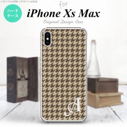 iPhoneXsMax iPhone XS Max スマホケース ハードケース 千鳥 格子 小 茶 +アルファベット メンズ レディース nk-ixm-910i