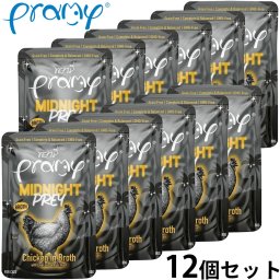 プラミー Pramy キャットフード ウェットフード ミッドナイト チキン ブイヨン仕立て アダルト 80g×12個セット 無添加 グレインフリー 穀物不使用 パウチ 一般食