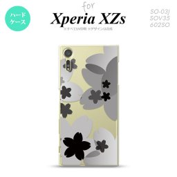 SO03J スマホケース Xperia XZs SO-03J カバー エクスペリア XZs 花柄・サクラ 黒 nk-so03j-051【Xperia XZs SO-03J エクスペリア XZs  スマホケース スマホカバー】【メール便送料無料】
