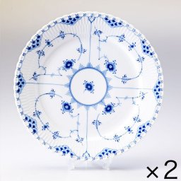【2個セット】 ロイヤルコペンハーゲン プレート 27cm 皿 ブルーフルーテッド フルレース 1103627 【スペシャルラッピング660円(別売り)】 北欧食器 洋食器 送別会 誕生日 お中元 還暦祝い 結婚祝い 結婚式 高級 父の日 母の日 即日発送 ホワイトデー