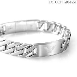 アルマーニ ブランド ブレスレット メンズ エンポリオ ステンレススチール チェーン EGS2435040 シルバー アクセサリー おしゃれ プレゼント ギフト