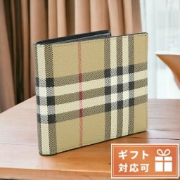 バーバリー 二折財布小銭入付き メンズ BURBERRY アクリル コットン モルドバ 8069815 ARCHIVE BEIGE ベージュ系 マルチカラー 財布 プレゼント 実用的